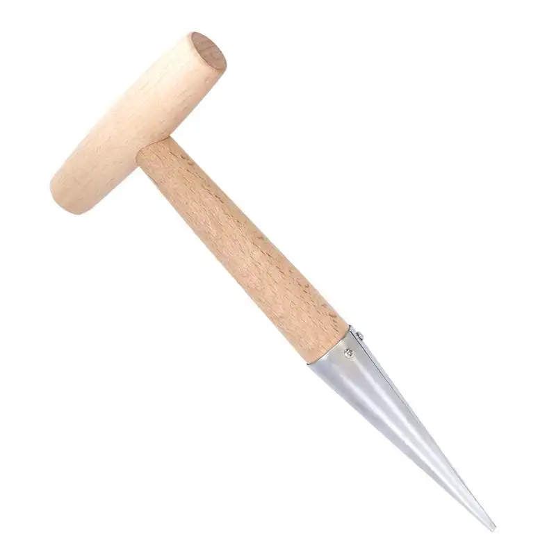 Практичный садовый Диббер для саженцев прочный захват с деревянной ручкой
