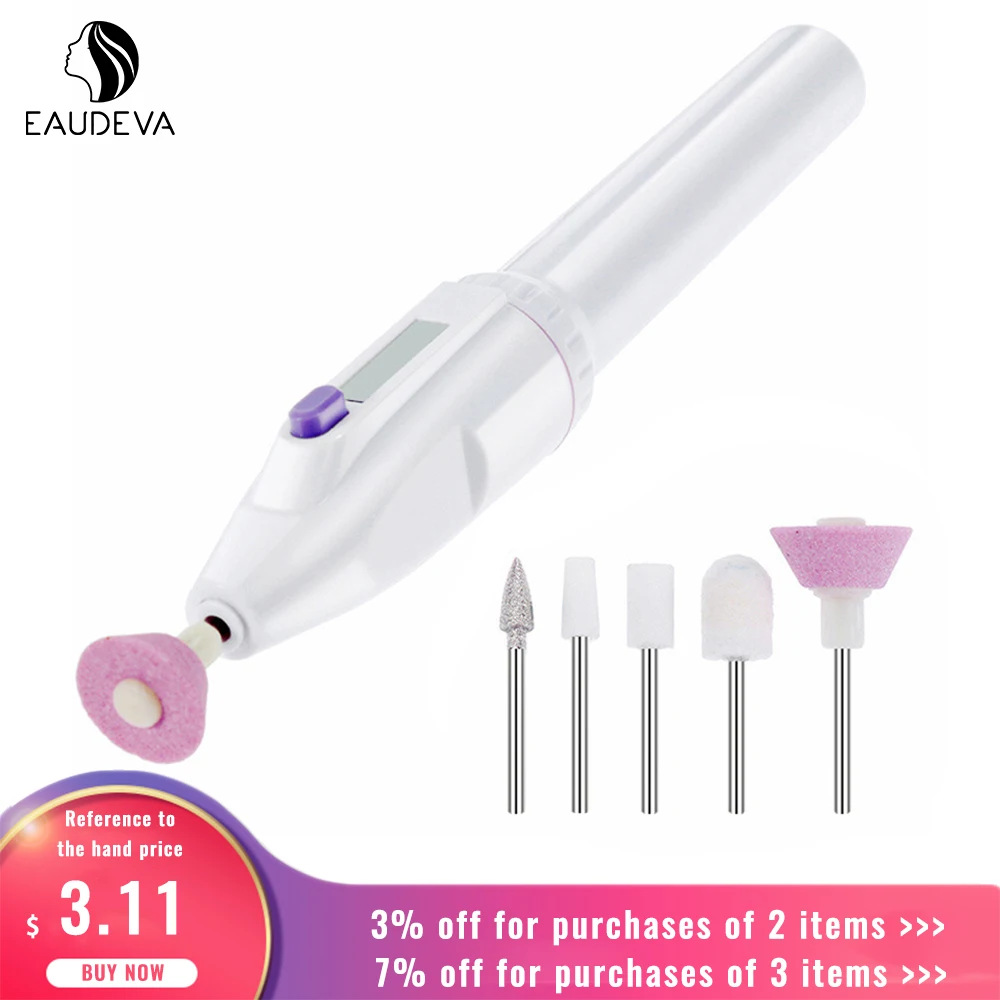 

5 In 1 Professional Electric Nail Drill Kit Battery Manicure Pedicure Grinding Polishing Nail Art Sanding File Pen Tools Machine