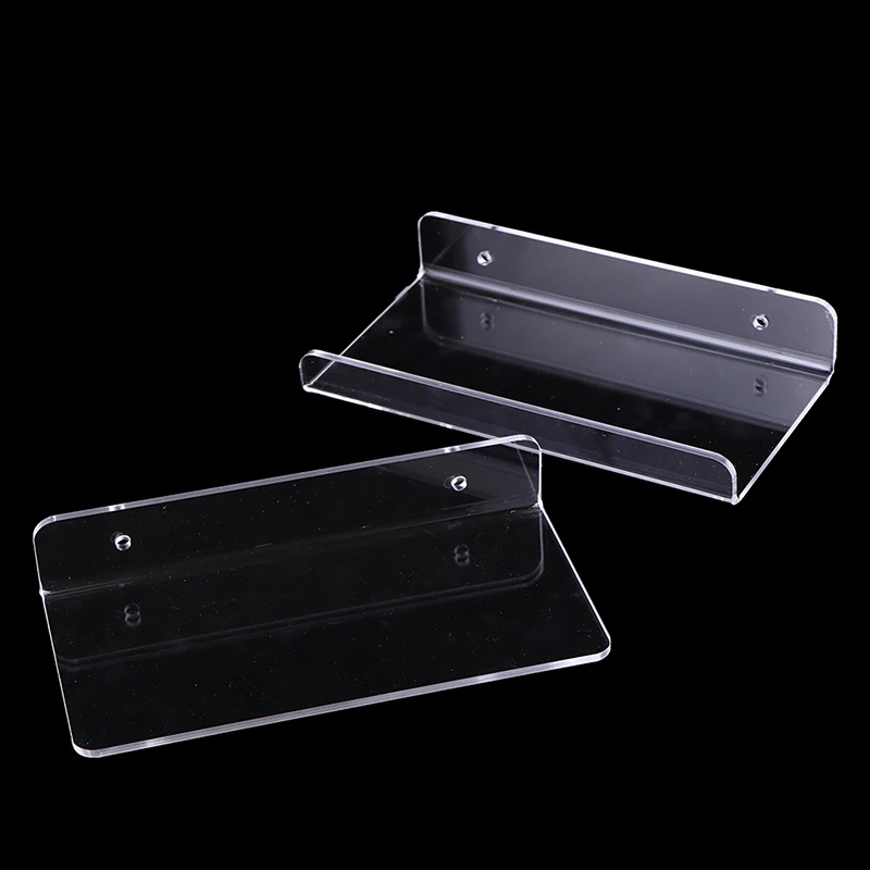 

1Pc Acryl Clear Wandplank Drijvende Planken Muur Plank Voor Badkamer Woonkamer Mounted Picture Display Planken Met Kabel Gat