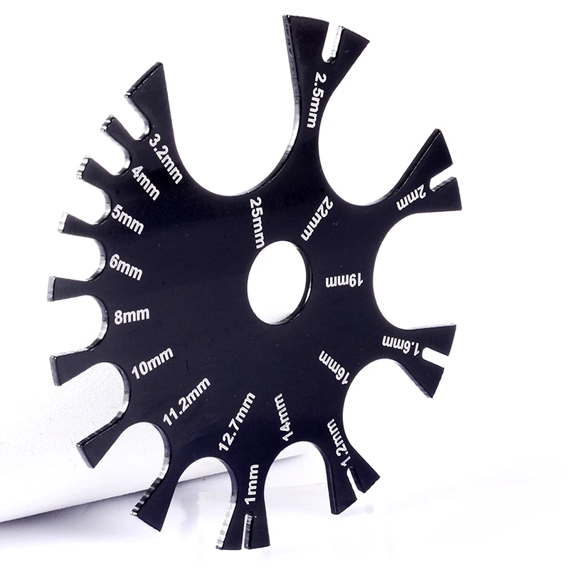 

Линейка акриловая круглая толщиной проволоки 1 шт., игла для пирсинга ювелирных изделий, инструмент для измерения диаметра, может измерять 1 ...