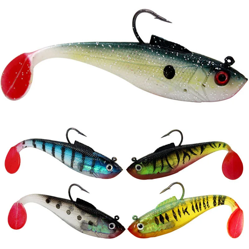 

1pcs Bass Jig Fishing Lures 3g 10g 26g kit lead jig heads saltwater Soft bait Trolling Swimbait For Trout Pike Fishing
