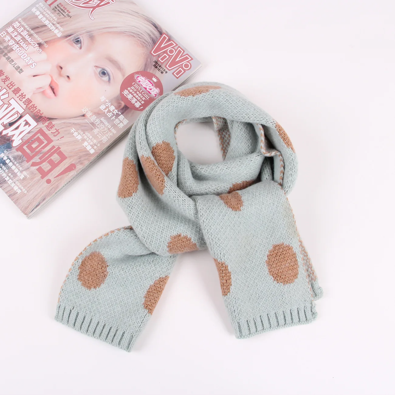 Распродажа осень зима толстые теплые шарфы для детей милый горошек шарф девочек