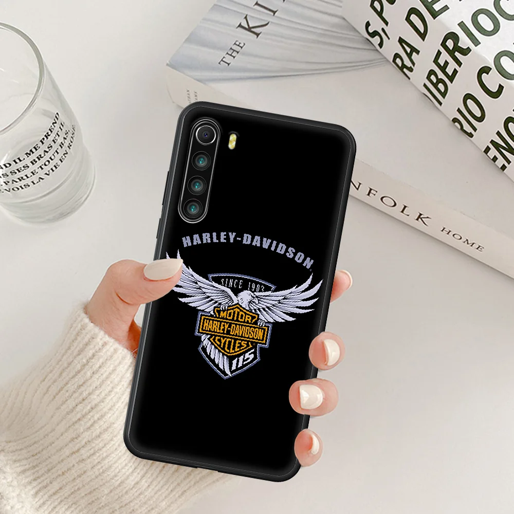 

Harley Davidson Motorcycle Brand Phone Case For Xiaomi Redmi Note 7 8 8T 9 9S 4X 7 7A 9A K30 Pro Ultra black Prime Luxury