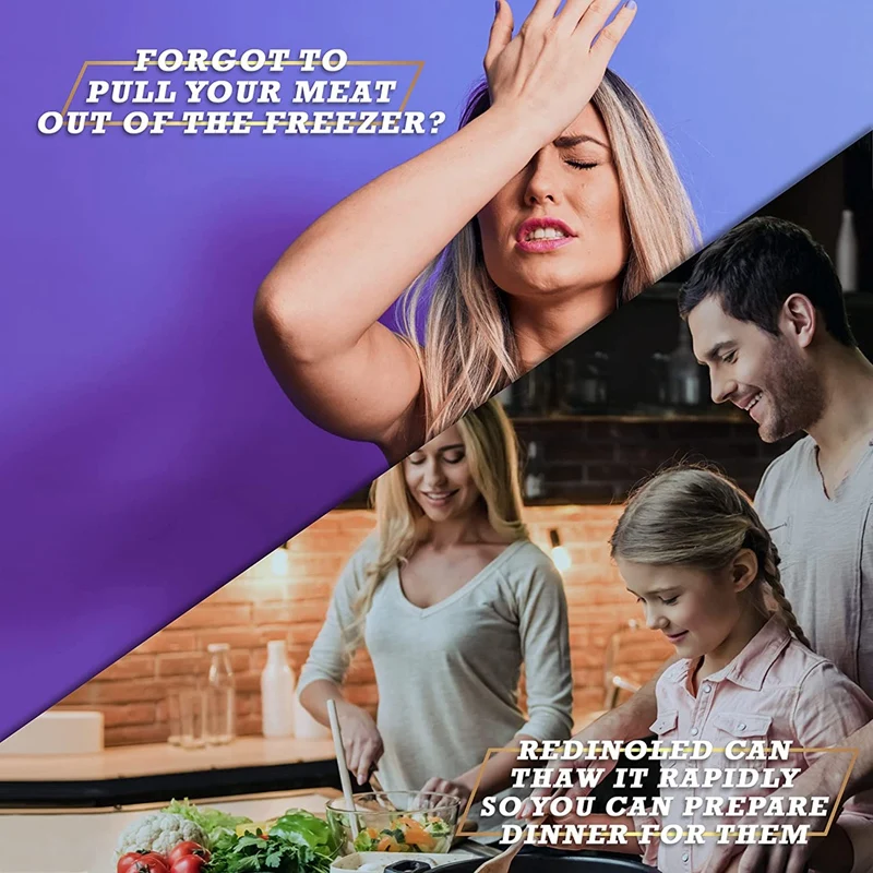 

BBQ Fast Defrosting Tray for Freeze Meat Meat Defroster Tray Aluminum Meat Thawing Board Defrosting Plate Board