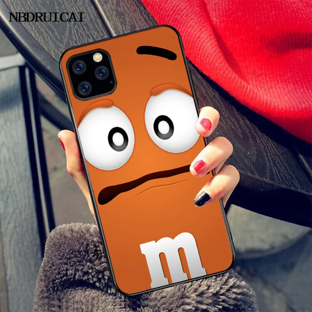 NBDRUICAI M &amp M's Chocolate Nutella Bottle черный мягкий чехол из ТПУ для iPhone 11 pro XS MAX 8 7 6 6S Plus X 5S SE