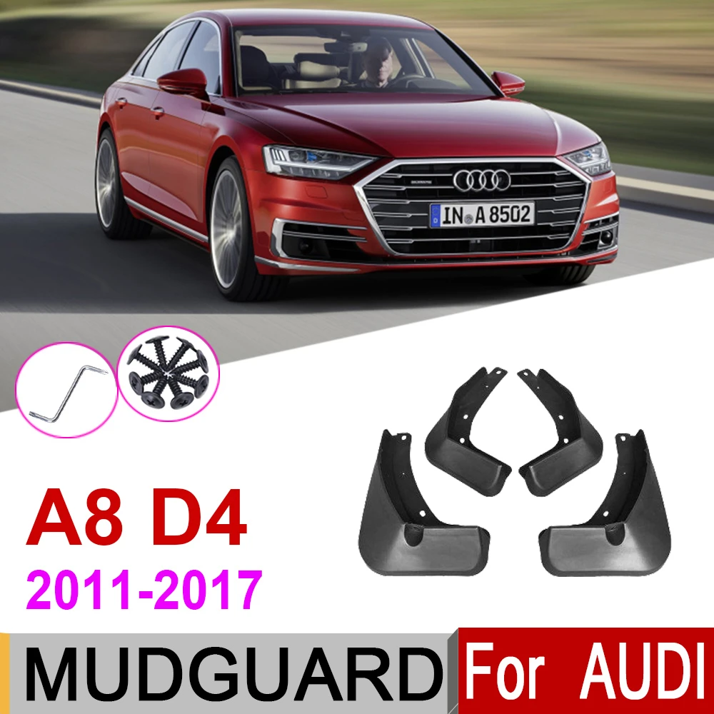 

Автомобильный брызговик для Audi A8 D4 3rd 3 Gen 2017 ~ 2011 Fender брызговик закрылки аксессуары для брызговиков 2016 2015 2014 2013 2012