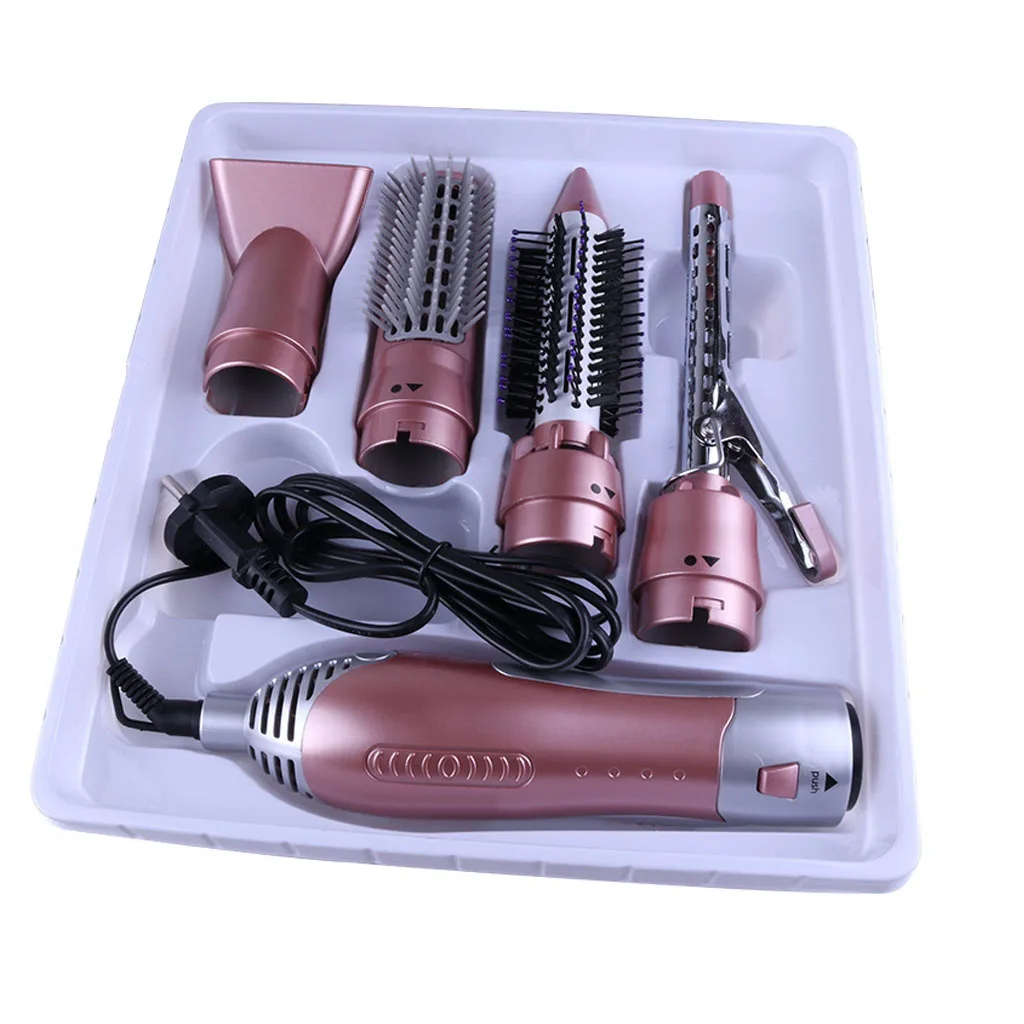 Professional 4 in 1 Multifunction Hair Dryer Curler Curling Straightener Comb Iron Brush Electric Styling Tools Drop Shipping