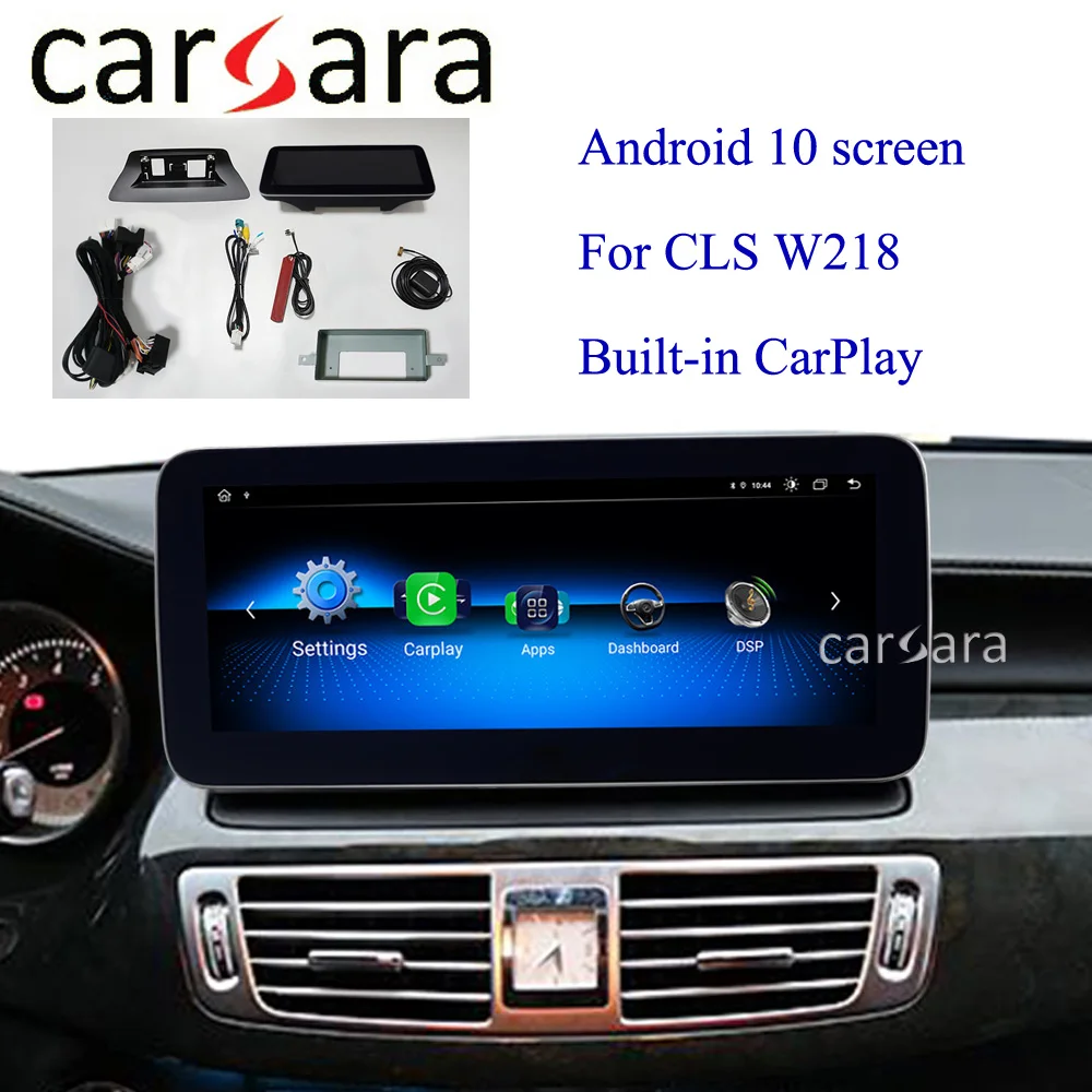 Радио-модификация для Mercedes W218 Android 10 навигация CarPlay послепродажный экран