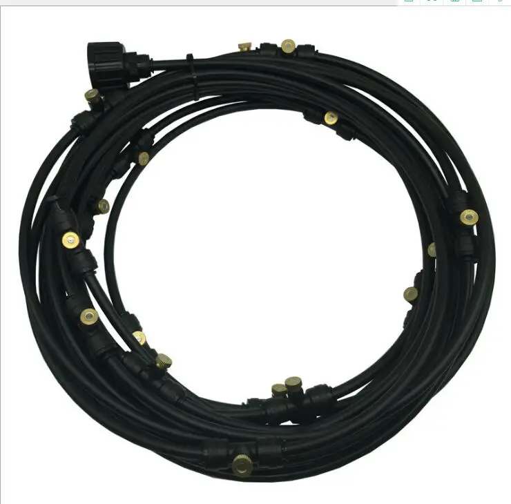 

5 set Outdoor Misting Cooling System Garden Irrigation Water Mister Nozzles Hose Set