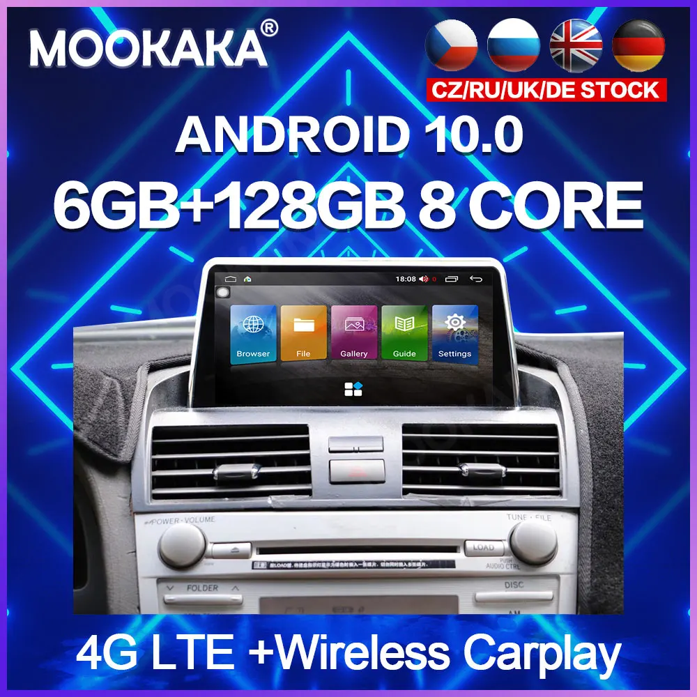 

Для TOYOTA Camry 2007-2012 Android10.0 6G + 128G радио автомобильный мультимедийный плеер GPS Навигация Аудио Видео встроенный Carplay DSP IPS