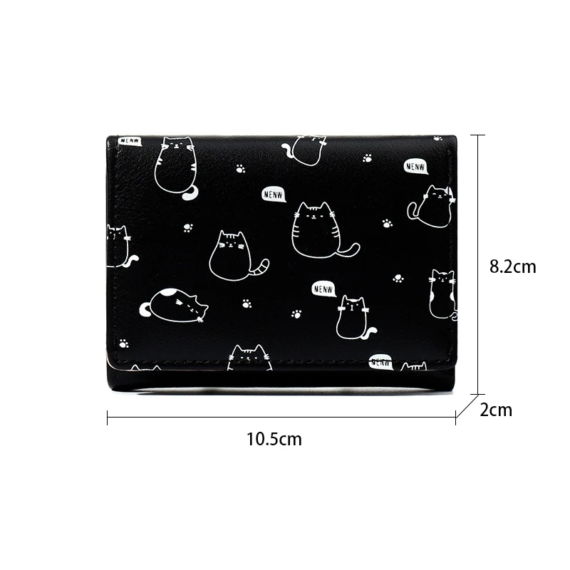 

Women's Wallet Short Coin Purse Cartoons PU Wallets Fashion ID Card Holder Small Ladies Wallet Female Hasp Mini Clutch For Girl