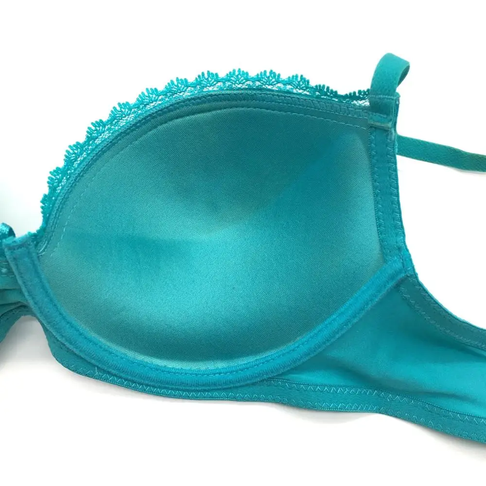 Women Push up Bra For Small Breasted Gathered Padded Plain Underwire Lace Sexy Daily Wear Lingerie Wholesale Lots 2020 New | Женская