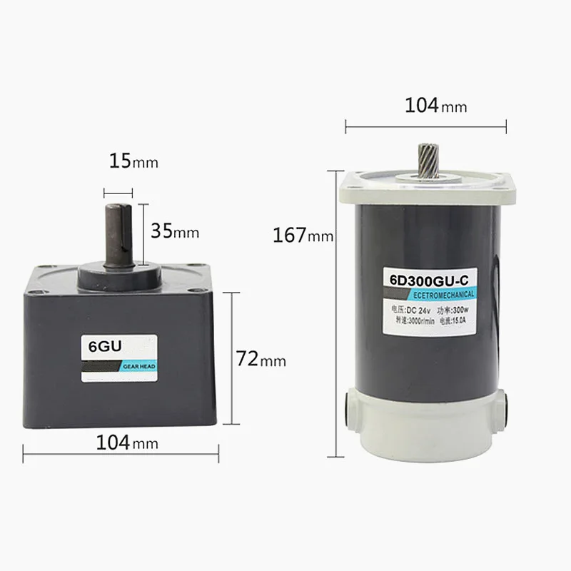 300W 12V 24V щетка для нержавейки контроль скорости двигатель постоянного тока