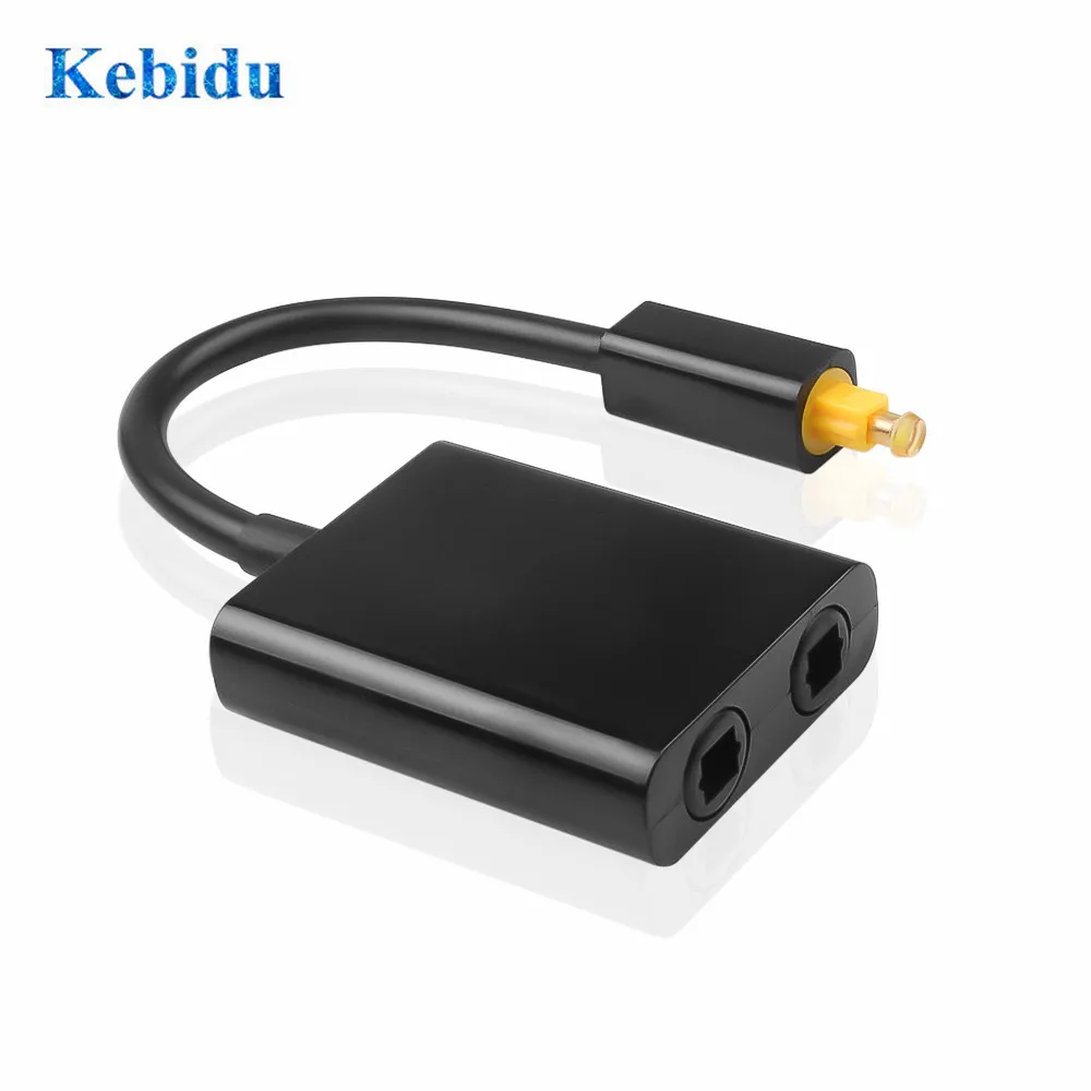 Цифровые аудио и видеокабели Kebidu Mini USB Toslink оптоволоконный 1 на 2 разъема