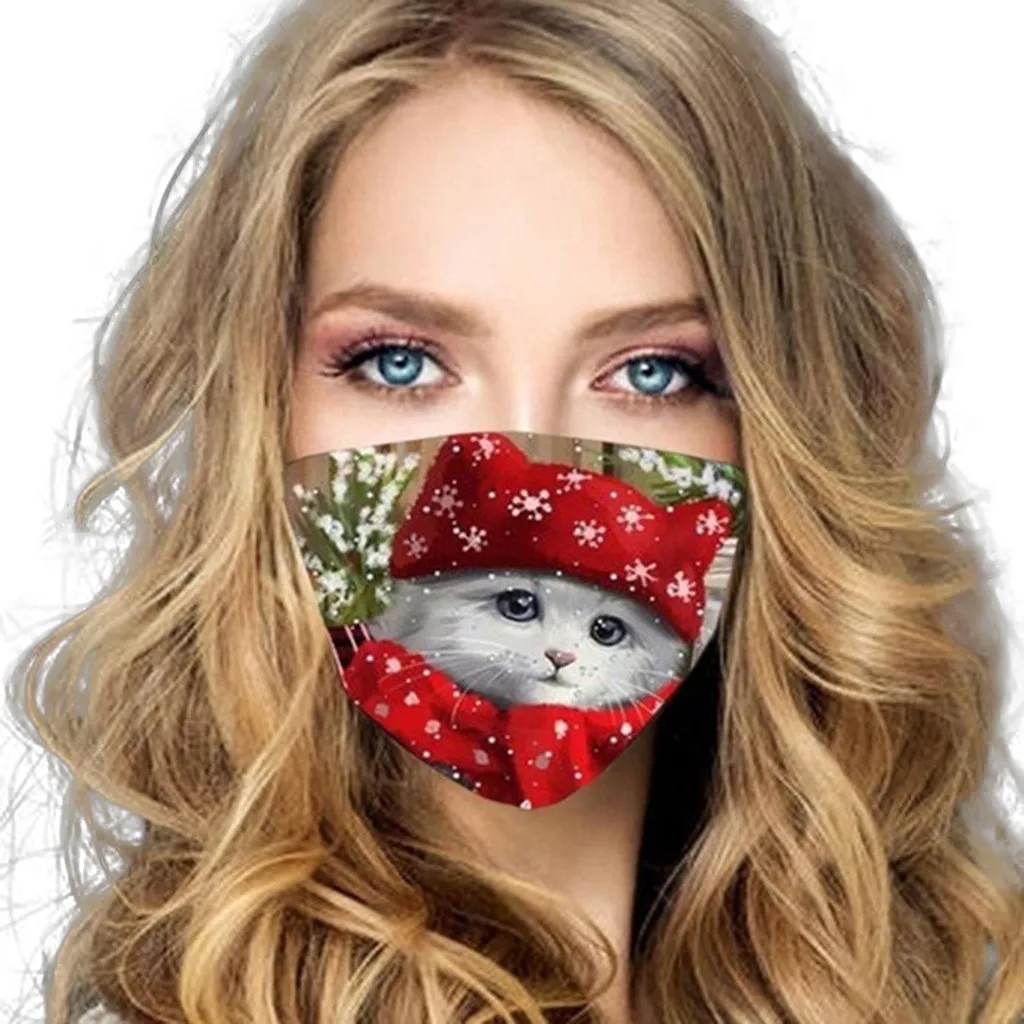 Маска для лица 25 # с надписью Merry Christmas на новый год 2021 маска рта Пылезащитная