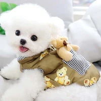 winter pet coat clothes small dog suit teddy vip outfit cat wholesale padded jacket pomeranian poodle maltese apparel dropship