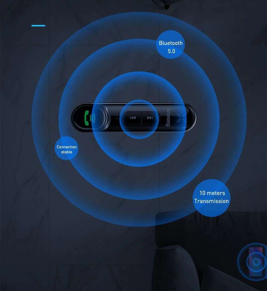 Baseus автомобильный Aux Bluetooth 5,0 адаптер беспроводной 3,5 мм аудио приемник для Авто Bluetooth громкой связи автомобильный комплект Динамик Наушники