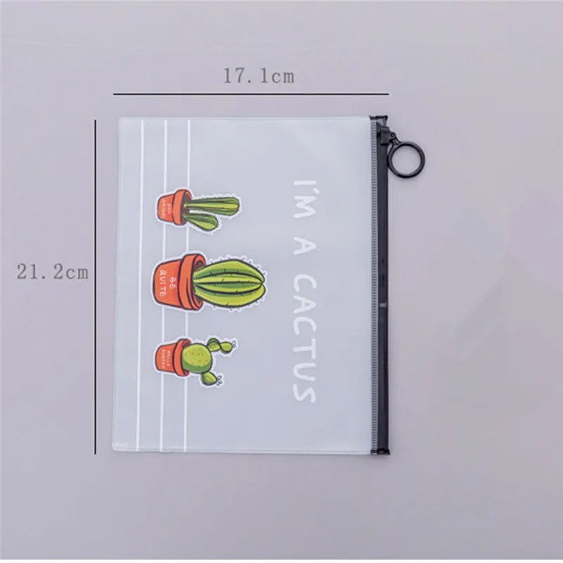 Прозрачная косметичка с рисунком свежих кактусов Дорожный Чехол для косметики