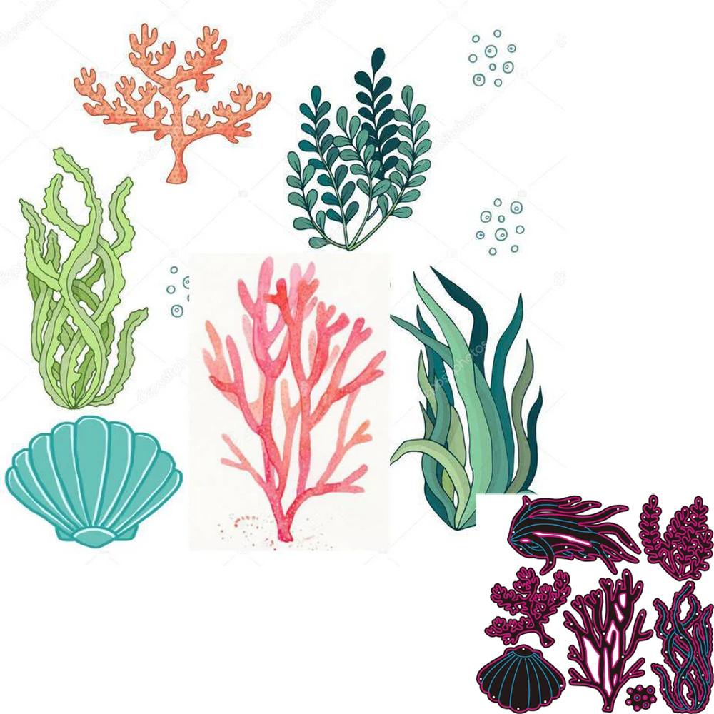 Форма для резки водорослей и металла рельефная форма украшение альбома