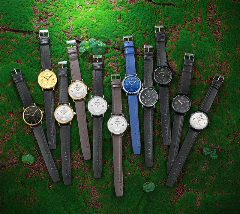 Часы наручные WINNER Мужские механические спортивные брендовые Роскошные Синие в