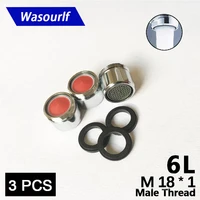 wasourlf 3pcs water saving faucet aerator 6l m18 male thread tap device bubble accessories bathroon basin kitchen water outlet