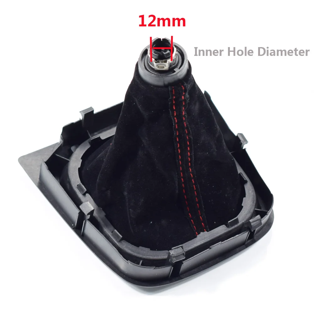 

2021 Volkswagen VW Golf 5 6 MK5 MK6 R32 GTI 04-09 New 5/6 Speed Gear Stick Level Shift Knob Red Black Soft Suede Leather Cover