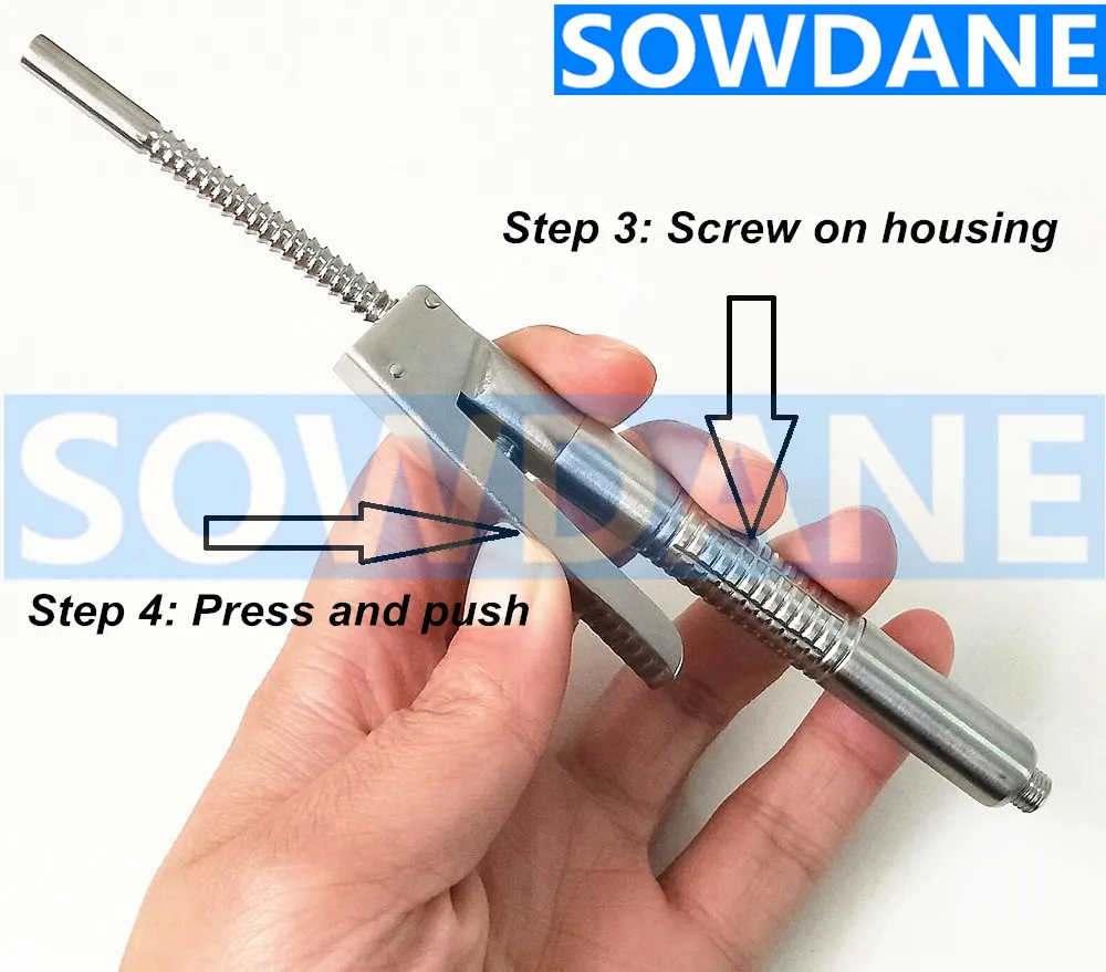 Шприц для стоматологического пистолета шприц из нержавеющей стали с измерением