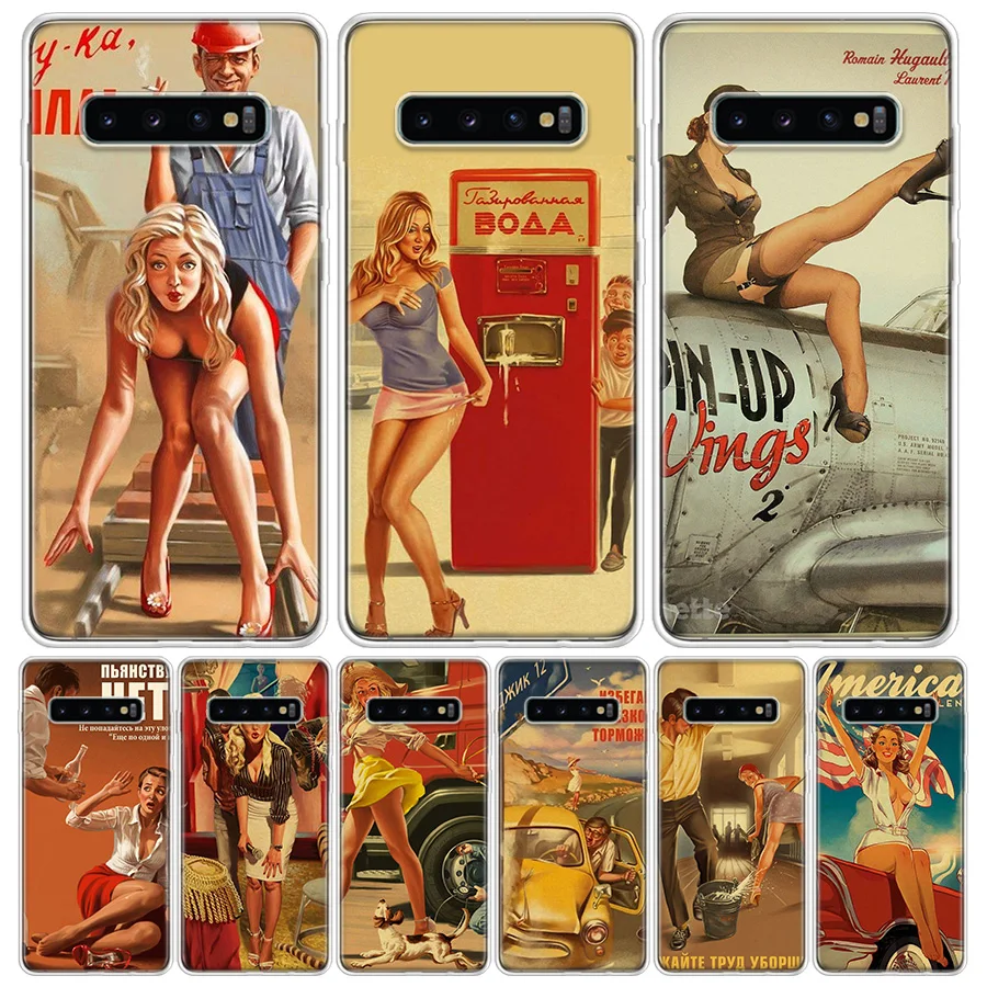WW2 сексуальный Pin up Girl Vintege чехол для телефона Samsung Galaxy S10 S20 Ultra Lite Note 10 9 8 S9 S8 J4 J6 J8 Plus +