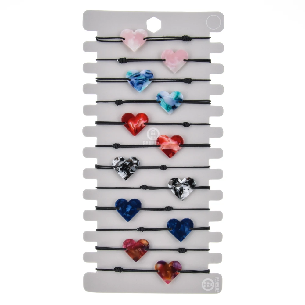 12 шт. Набор браслетов в богемском стиле с подвеской виде сердца и черепахи