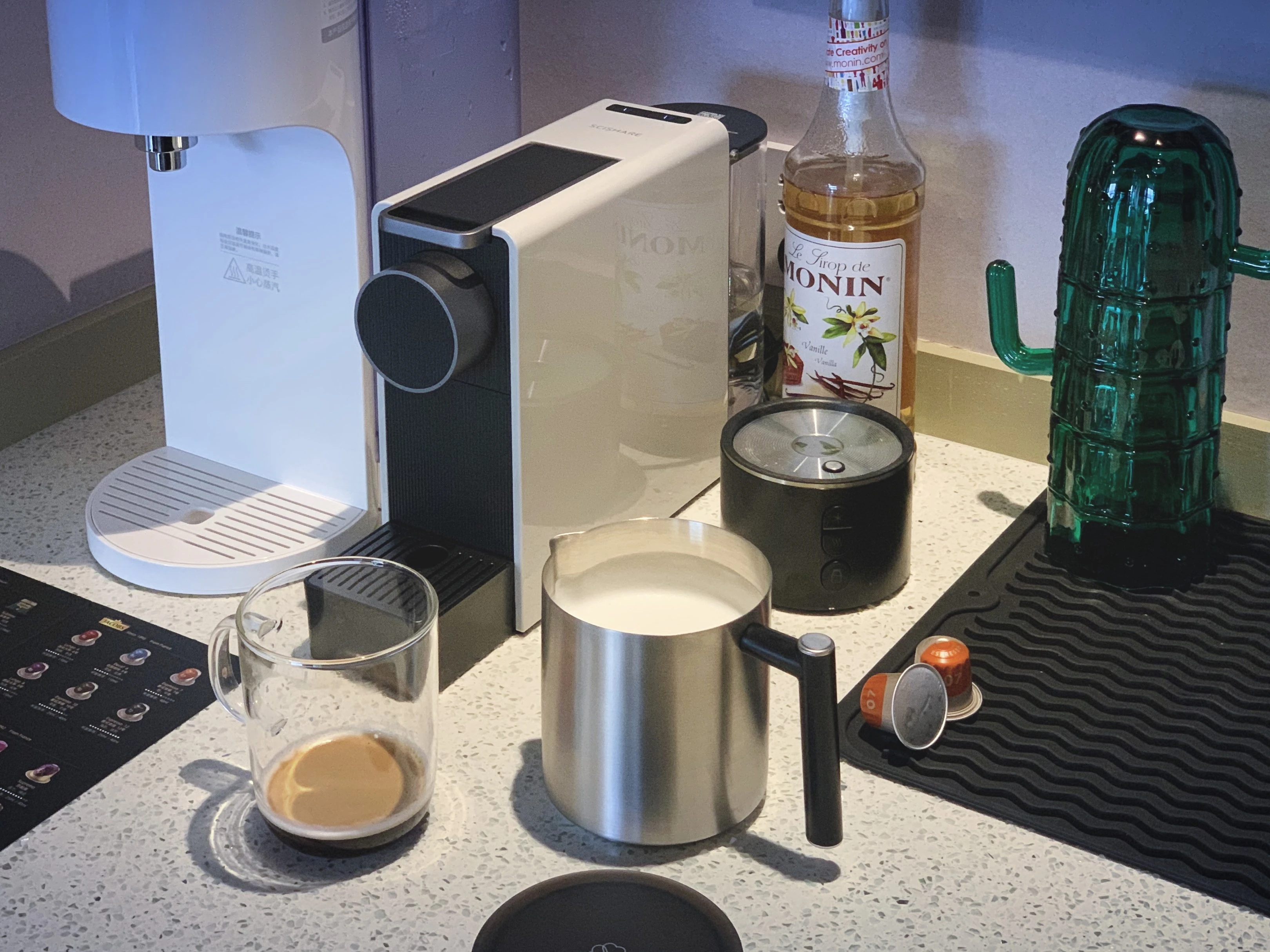 Капсульная кофемашина молотый Эспрессо кофеварка горячей и холодной экстракции