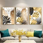 Алмазная живопись сделай сам, картина с золотыми листьями, полноразмерная, круглая, 5D алмазная вышивка, мозаика, украшение для дома