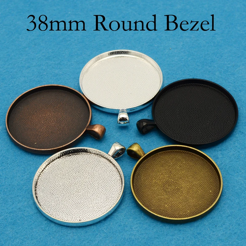 Подвесной лоток 20 шт. 38 мм оправа кабошона камеи 1 1/2 дюйма пустая подвеска