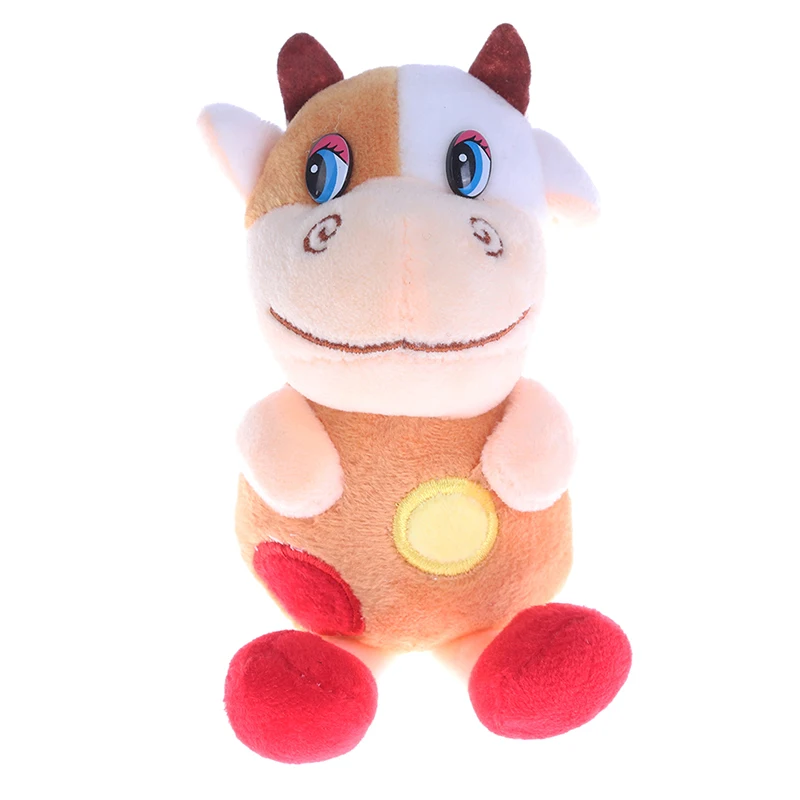 

2021 Year Cow Stuffed Plush Toys Cattle Soft Toy Keychain Pendant Plush Doll 12cm