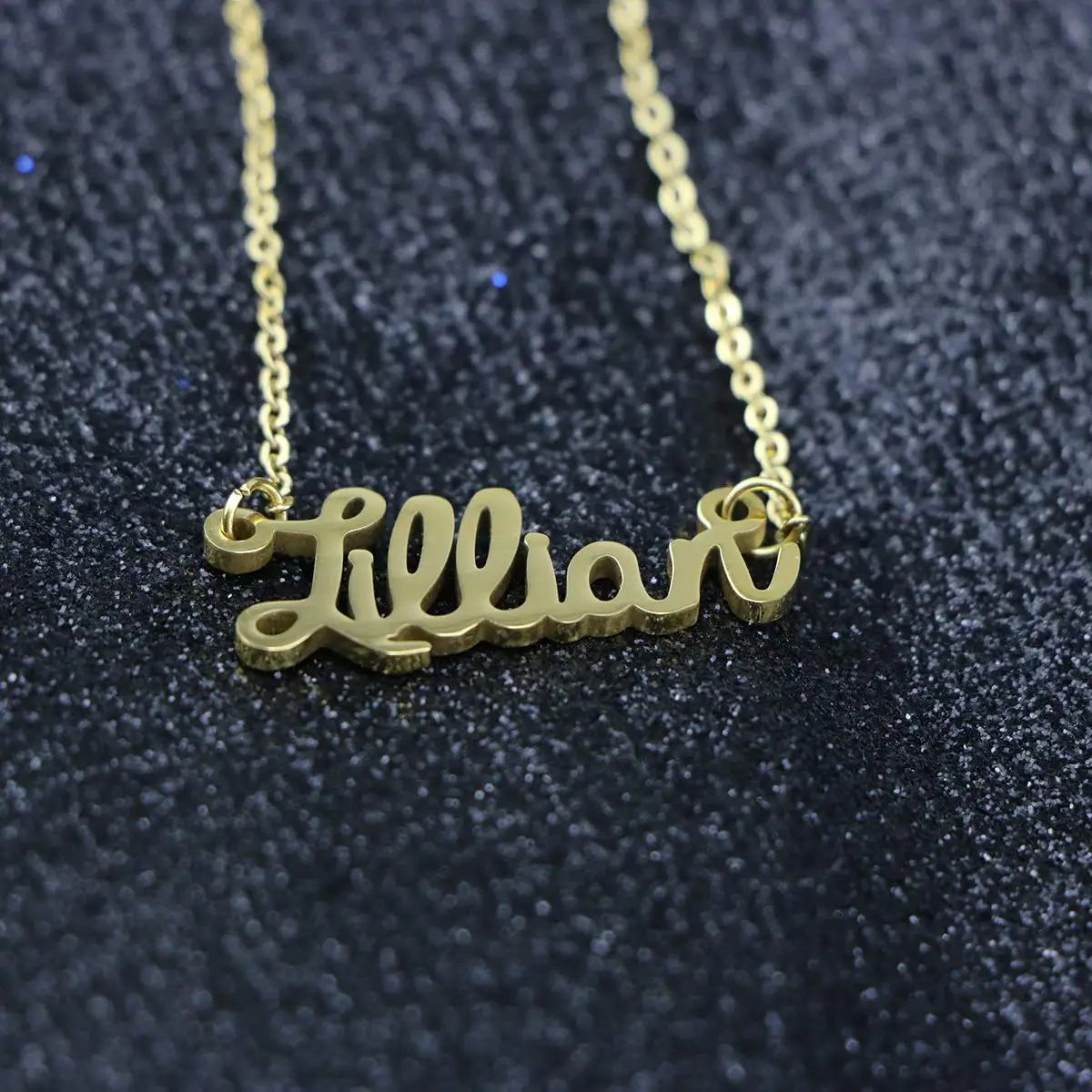 

Stainless Steel Name Necklace Personalized Name Pendant Necklaces Joias Feminina