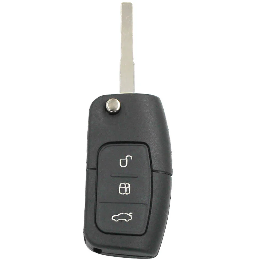 Складной дистанционный ключ с 3 кнопками брелок 433 МГц для Ford Focus чипом 4D63 или без