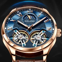ailang original brand mens watch luxury mechanical watch double tourbillon steel strap fashion automatic watch