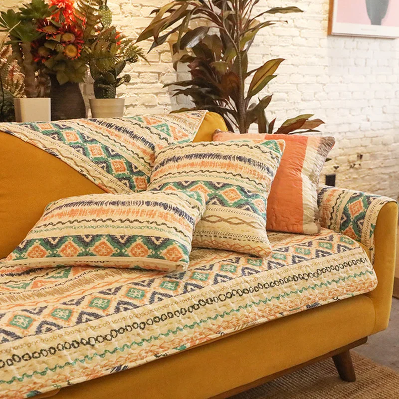 Slipcover Нескользящие эластичные чехлы для диванов хлопок четыре сезона диванные подушки подлокотник диваны полотенце 1/2/3/местный для гостиной чехол