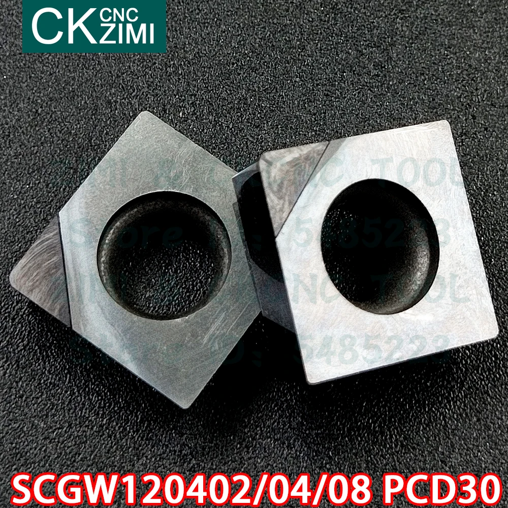SCGW120402 PCD SCGW120404 SCGW120408 вставки алмазные токарные инструмент CNC металлический