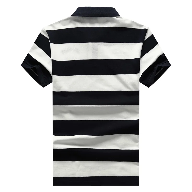 DARPHINKASA рубашка поло в полоску для мужчин Модная дышащая короткий рукав мужские