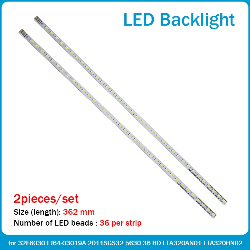 New 20pcs 36LED 362mm LED backlight stripr  for 32F6030 LJ64-03019A SLED 2011SGS32 5630 36 HD LTA320HN02 LTA320AN01 replace