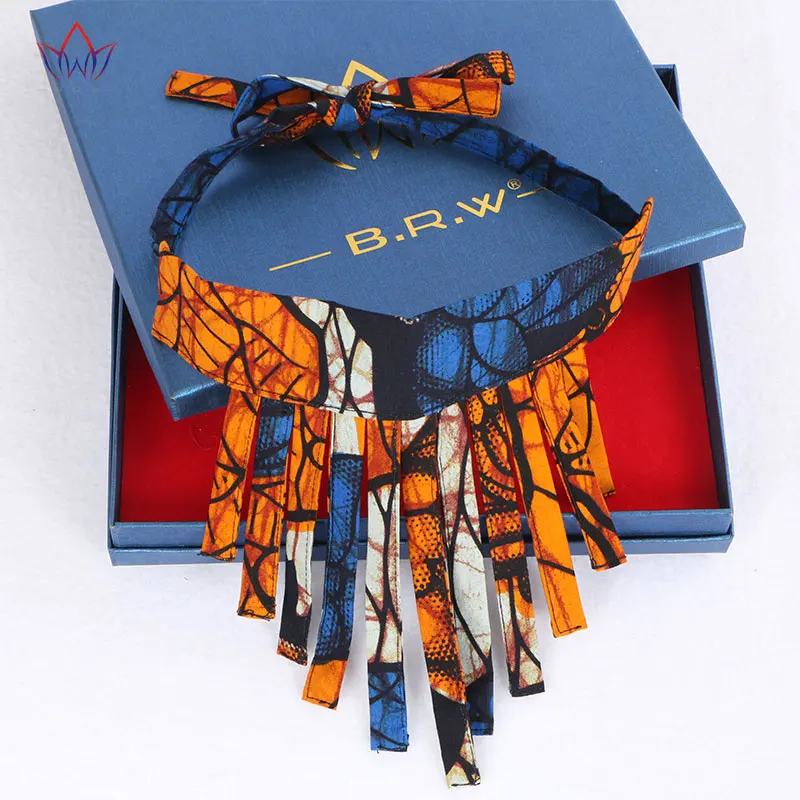 Женское Ожерелье из ткани Анкары гипоаллергенное ожерелье экзотических цветов с