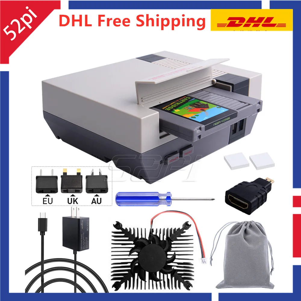 В наличии! Ретрофлаг NESPi 4 чехол с SSD DHL источник питания охлаждающий вентилятор