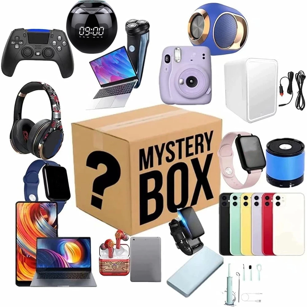 

Digital Electronic Lucky Mystery Boxes There is A Chance to Open: Mobile Phone, Cameras, Drones, Gamepads, Earphone More Gift