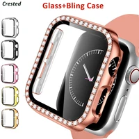 glasscase for apple watch series 6 5 4 3 se 44mm 40mm iwatch 42mm 38mm bumper screen protectorcover apple watch accessories