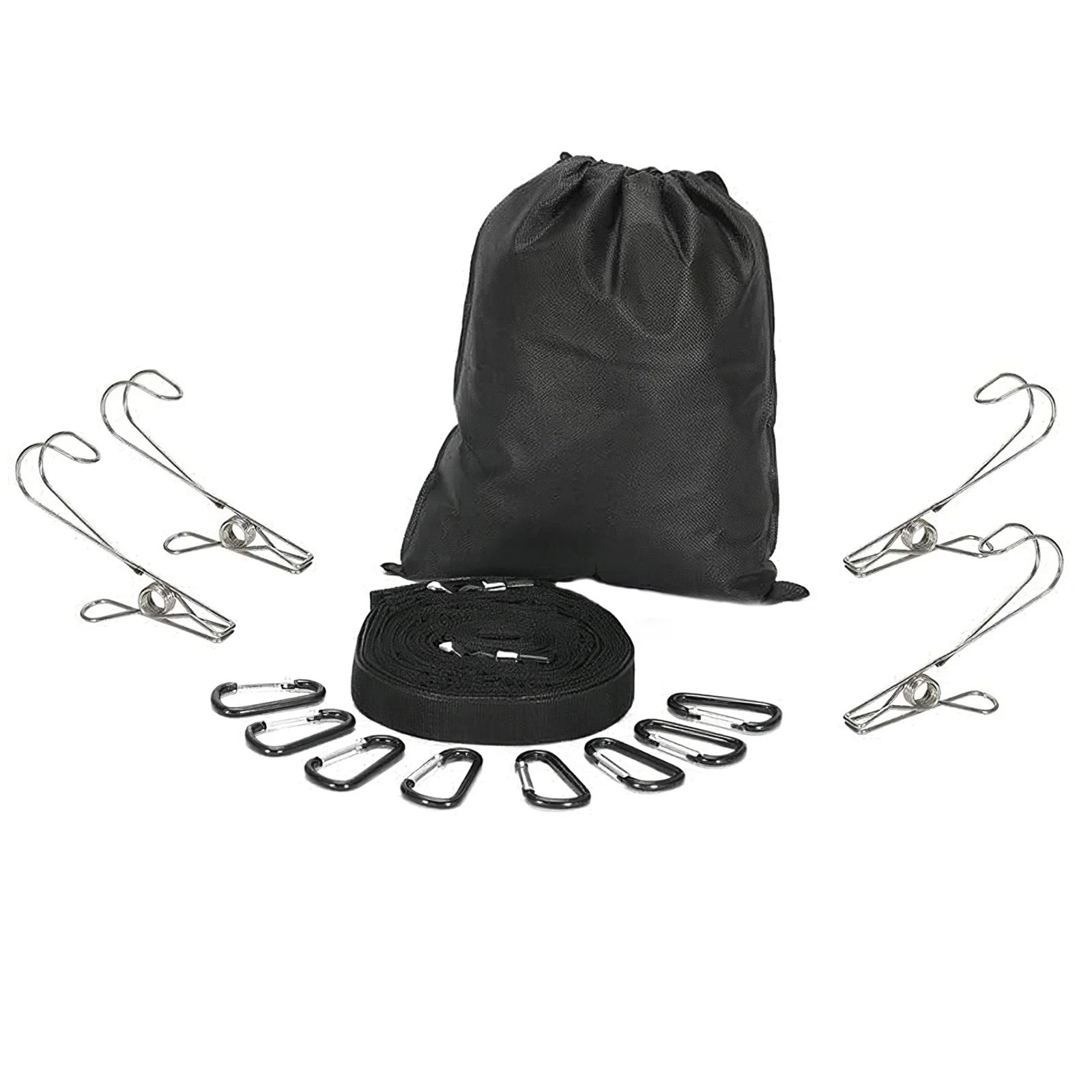 

Camping Lanyard Convenient Camping Lanyard Hanger Campsite Storage Strap With Clips Firm Campsite Strap Portable Camping Rope