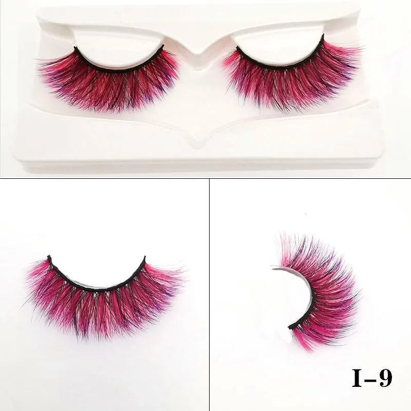 1 пара разноцветные ресницы 5D толстые пушистые Искусственные красочные для