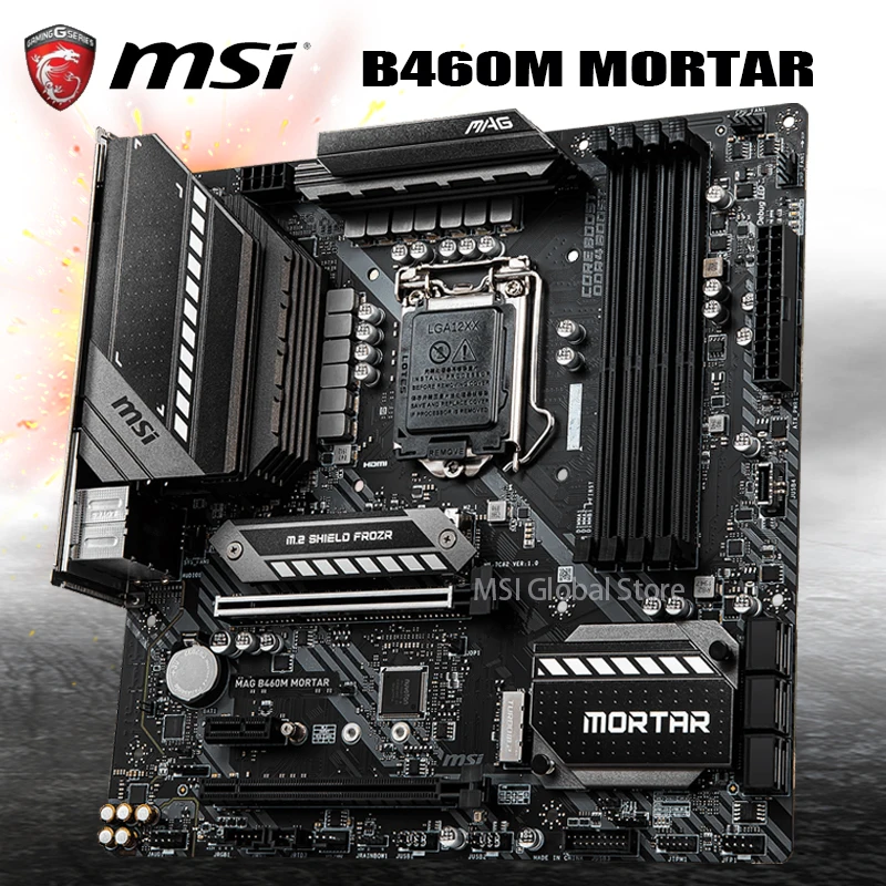 Preise LGA 1200 MSI MAG B460M MÖRTEL Motherboard 10th-Gen DDR4 2933MHz 128GB PCI-E 3,0 M.2 Overlocking Display Port Intel B460 Neue