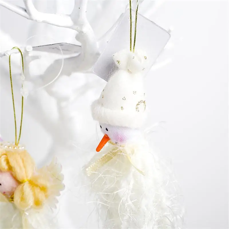 2022 Xmas New Year Christmas plush toy doll Cute angel Santa Claus pendant DIY tree decoration 3pcs FZ135 | Дом и сад