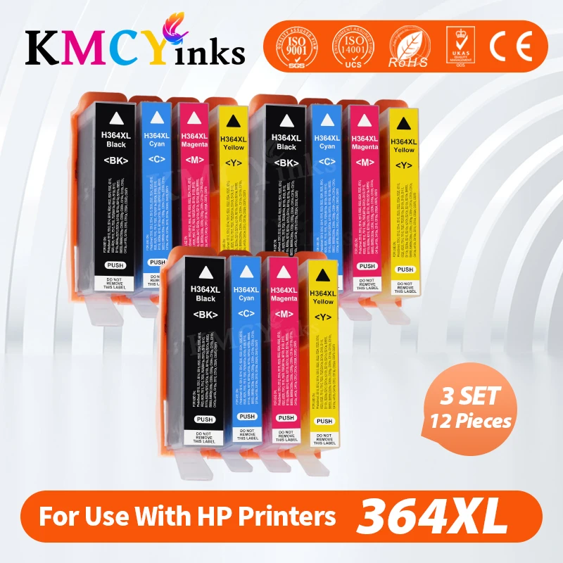 Совместимый чернильный картридж KMCYinks для HP 364 XL принтера hp 3070A 3520 3522 4620 4622 5511 5512 5514