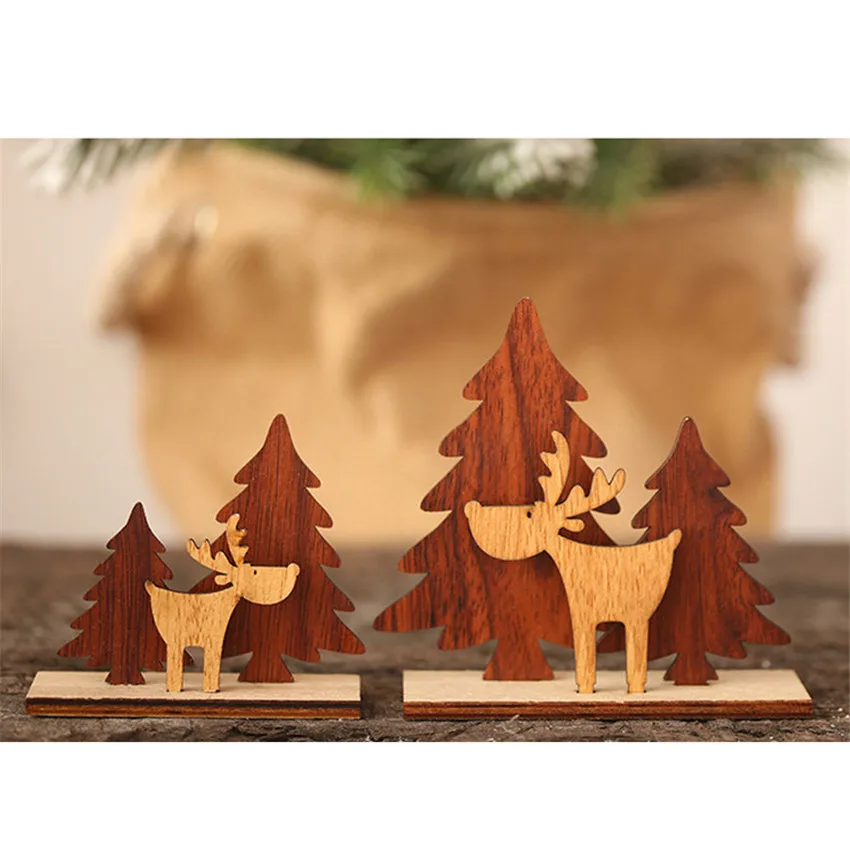 DIY Деревянные олень Рождественское дерево подвески дверь деревянного шкафчика